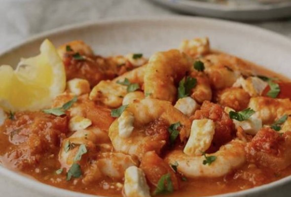Prawns Saganaki